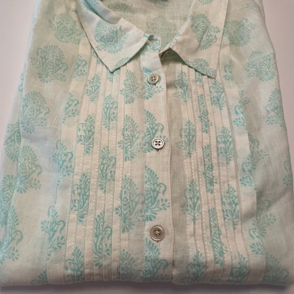 J. Jill Tops - EUC! J Jill 100% LINEN Blouse, 3/4 sleeves, Petite medium